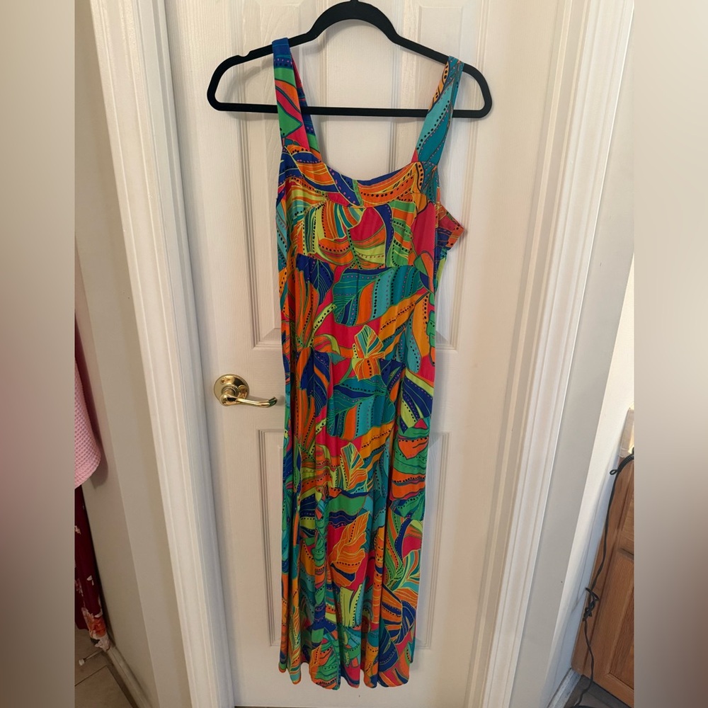 Floral tropical maxi dress